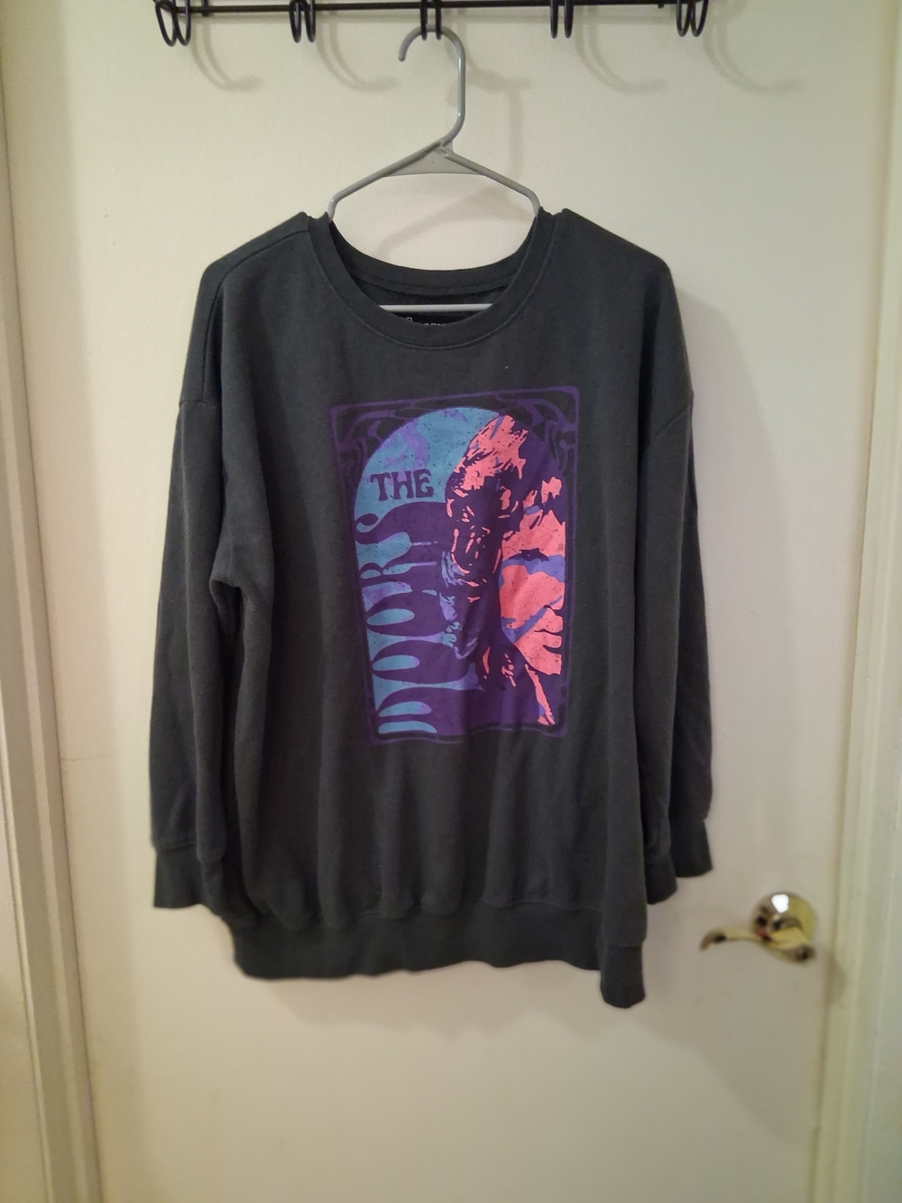 The Doors Sweatshirt Graphic Crewneck Psychedelic Rock Band Pullover - Picture 3 of 5